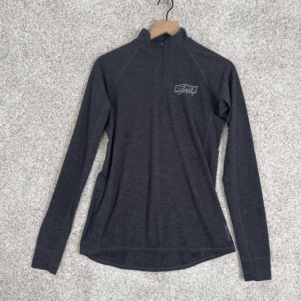 Anetik Shirt Women's Small Gray Performance UPF UV Outdoor Quarter‎ Zip
